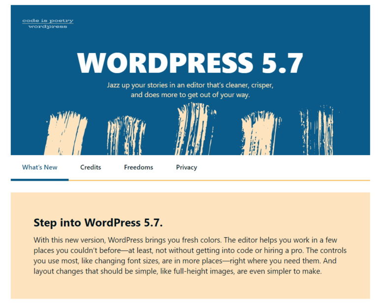 wordpress updates for writers